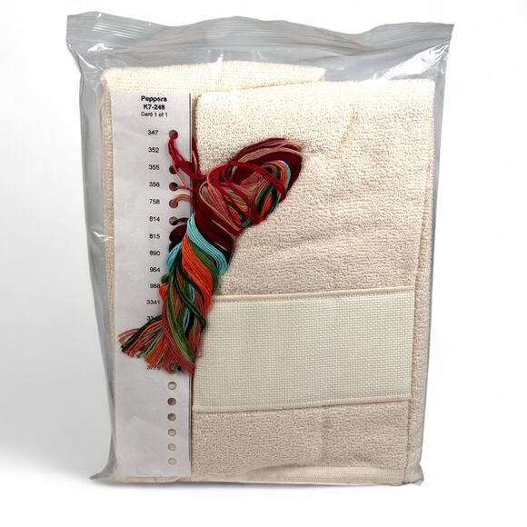 Pepper Hand Towel Counted Cross Stitch Kit The Design Connection K7-248 - Picture 2 of 3